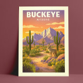 Vintag Buckeye Arizona Postkarte