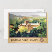 Vintag Buckfast Abbey Kloster Britische Eisenbahn Postkarte (Vorne/Hinten)