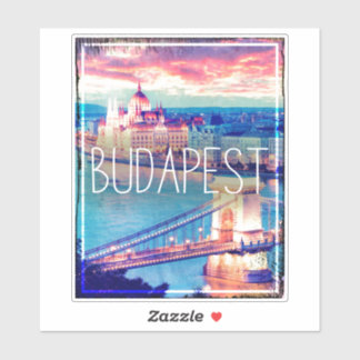 Vintag Budapest Aufkleber