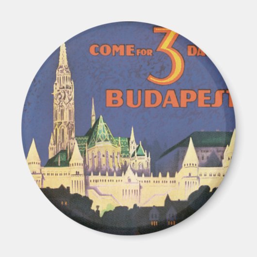 Vintag Budapest Magnet (Vorne)
