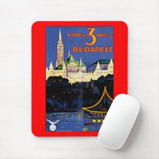 Vintag Budapest Mousepad (Mit Mouse)