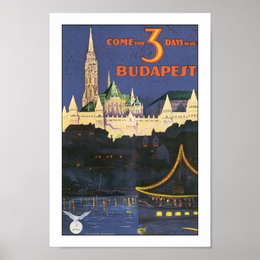Vintag Budapest Poster (Vorne)