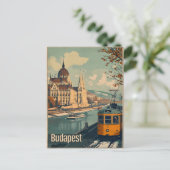 Vintag Budapest Postkarte (Stehend Vorderseite)