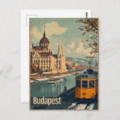 Vintag Budapest Postkarte (Vorne/Hinten)