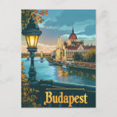 Vintag Budapest Postkarte (Vorderseite)