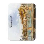 Vintag Budapest Ungarn Panoramasicht Magnet (Vertikal)