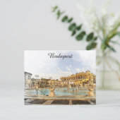 Vintag Budapest Ungarn Panoramasicht Postkarte (Stehend Vorderseite)