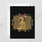 Vintag Buddha Mantra Postkarte (Vorne/Hinten)