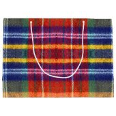 Vintag Buffalo Kariert Große Geschenktüte (Rückseite)