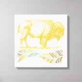 Vintag Buffalo Leinwanddruck (Vorderseite)