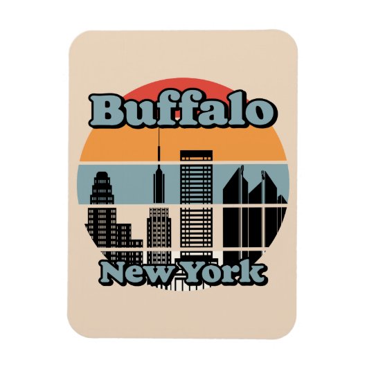 Vintag Buffalo New York Magnet (Vertikal)