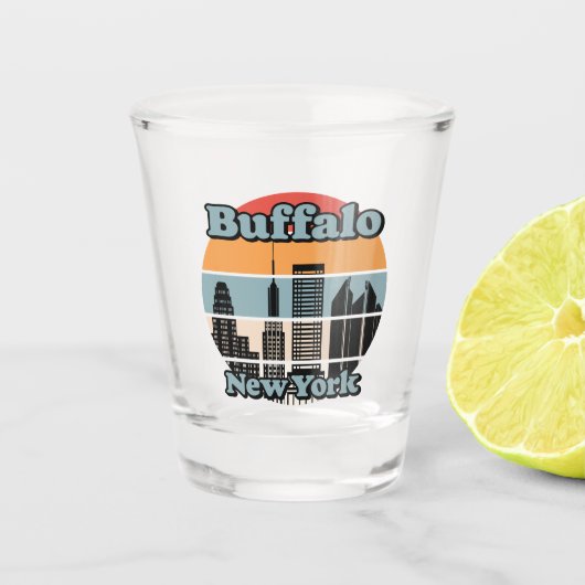 Vintag Buffalo New York Schnapsglas (Vorderseite)