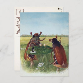 Vintag Bug Wine Party Postkarte