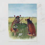 Vintag Bug Wine Party Postkarte  (Vorderseite)