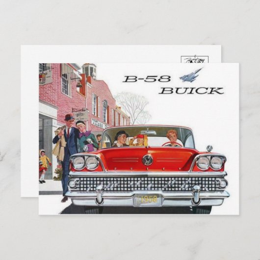 Vintag Buick Ad Postcard Postkarte (Vorne/Hinten)