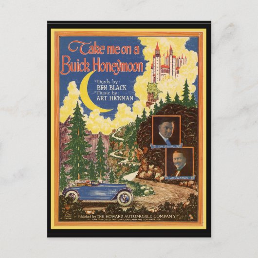 Vintag Buick Car Postkarte (Vorderseite)