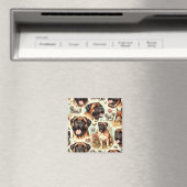 Vintag Bullmastiff Nahtlos Magnet (In Situ (Geschirrspüler))