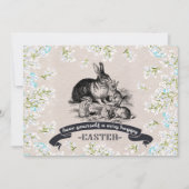 Vintag Bunnies Custom Osterbrunch Einladung (Vorderseite)