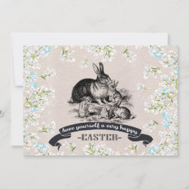 Vintag Bunnies Custom Osterbrunch Einladung