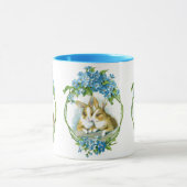 Vintag Bunnies Illustration Tasse (Zentrum)
