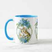 Vintag Bunnies Illustration Tasse (Links)