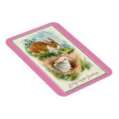Vintag Bunnies Oster Magnet (Rechte Seite)
