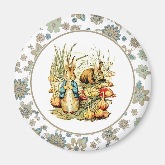 Vintag Bunnies Ostergeschenk Magnet (Vorne)