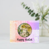 Vintag Bunnies Osterpostkarte Postkarte (Stehend Vorderseite)