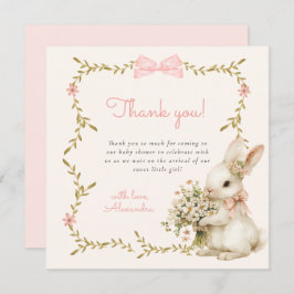 Vintag Bunny Baby Dusche Danke Karte