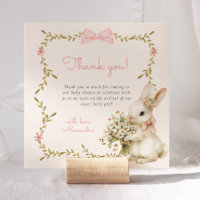 Vintag Bunny Baby Dusche Danke Karte