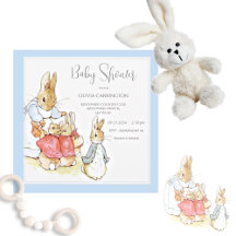 Vintag Bunny Blue Boy Baby Dusche