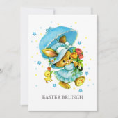 Vintag Bunny Custom Oaster Brunch Einladung (Vorderseite)