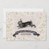 Vintag Bunny Custom Oaster Brunch Einladung (Vorderseite)