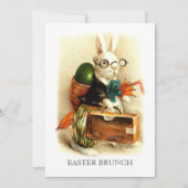 Vintag Bunny Custom Oaster Brunch Einladung (Vorderseite)