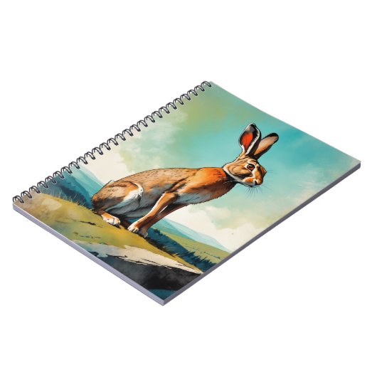 Vintag Bunny Hare | Notebook-Journal Notizblock (Linke Seite)