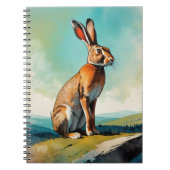 Vintag Bunny Hare | Notebook-Journal Notizblock (Vorderseite)