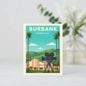 Vintag Burbank California Postkarte (Stehend Vorderseite)