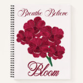 Vintag Burgund Anemone Florals - Atmen, glauben Notizblock (Vorderseite)