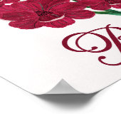 Vintag Burgund Anemone Florals - Atmen, glauben Poster (Ecke)