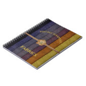 Vintag Burlap Fabric Swatch Scrapbook Notizblock (Linke Seite)