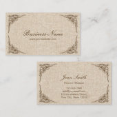 Vintag Burlap Personal Shopper Visitenkarte (Vorne/Hinten)