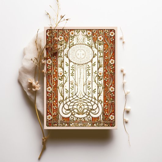 Vintag Burnt Orange Wedding Einladung