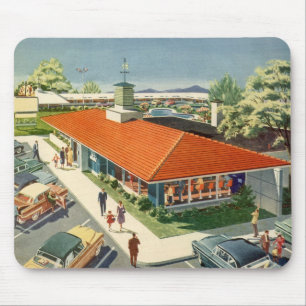 Vintag Business, 50er Family Restaurant Diner Mousepad