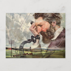 Vintag Business, Alexander Graham Bell Telefone Postkarte
