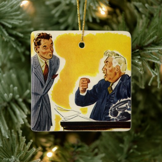 Vintag Business, Mad CEO Führungskraft Chefmitarbe Keramikornament (Baum)