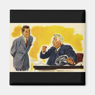 Vintag Business, Mad CEO Führungskraft Chefmitarbe Magnet