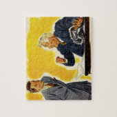 Vintag Business, Mad CEO Führungskraft Chefmitarbe Puzzle (Vertikal)