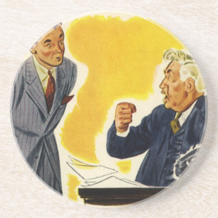 Vintag Business, Mad CEO Führungskraft Chefmitarbe Untersetzer