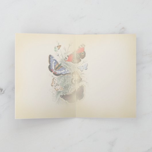 Vintag Butterfly Boho Chic Karte (Innenseite)