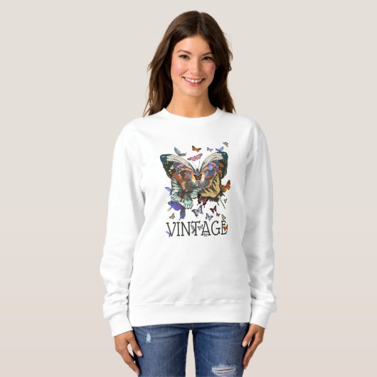 Vintag Butterfly Boho Sweatshirt (Vorne ganz)